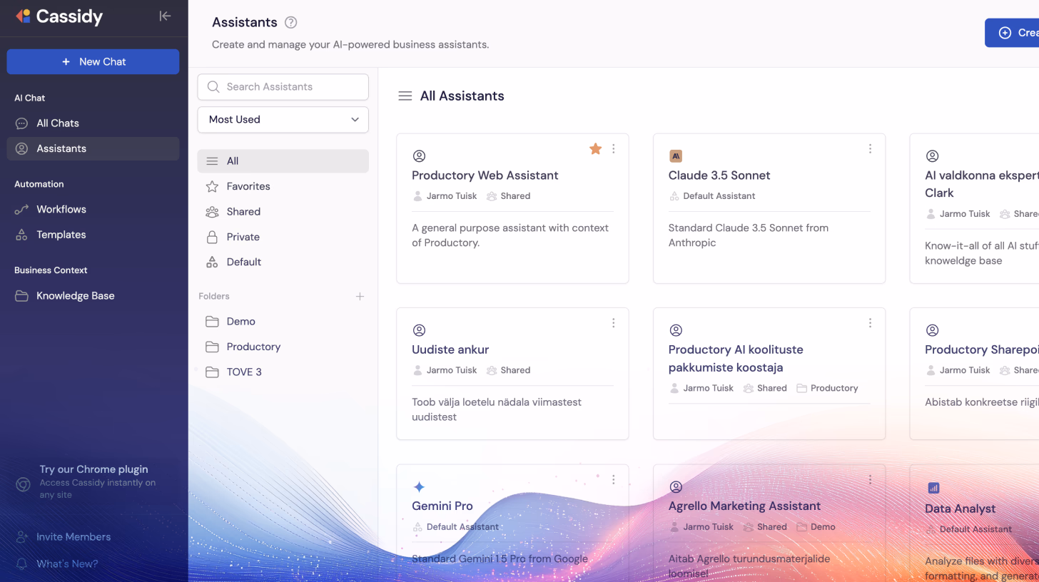Cassidy AI ülevaade: AI-assistendid ja töövoogude automatiseerimine ettevõtetele